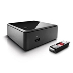 ACT Firefly Digital Medial Player - Intel NUC unit 4 inches by 4 inches